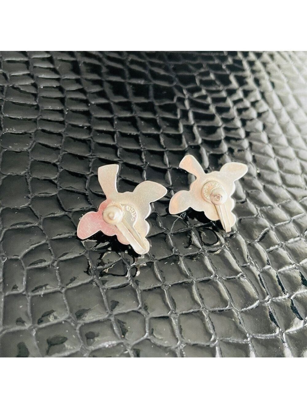 Antique Old Mexico Grape Cluster Puffy Sterling Silver Screw Clip Earrin… - Picture 3 of 9